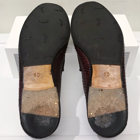 Gucci 1953 Classic Maroon Black Python Snakeskin Gold Horsebit Loafers 8 G 9 D - Picture 7 of 8